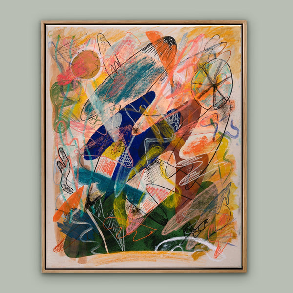 Dance of the pring - Original Abstract Painting on Canvas - Jan Skacelik Art