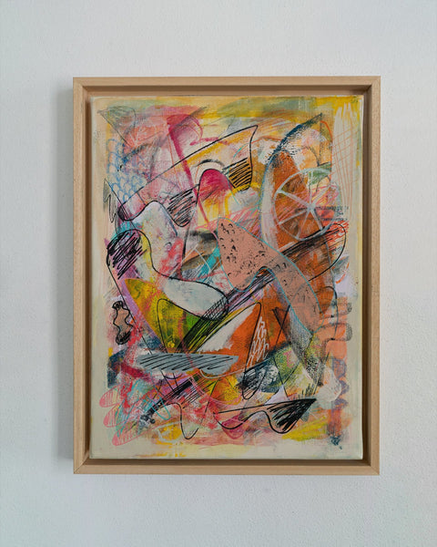 We met in Summer - Original Abstract Painting on Canvas - Jan Skacelik Art