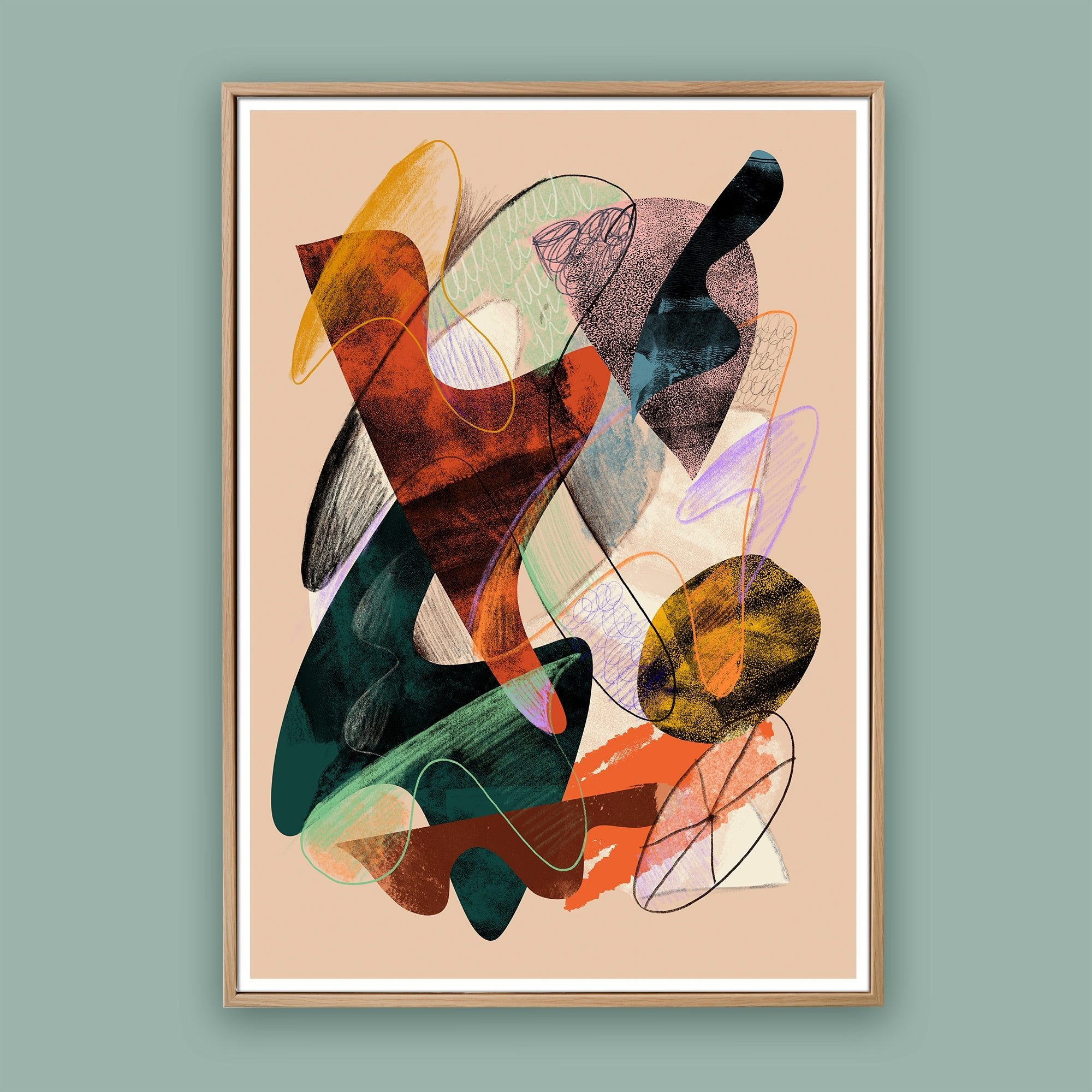 Festival of Colors - Limited Edition Abstract Art Print - Jan Skacelik Art