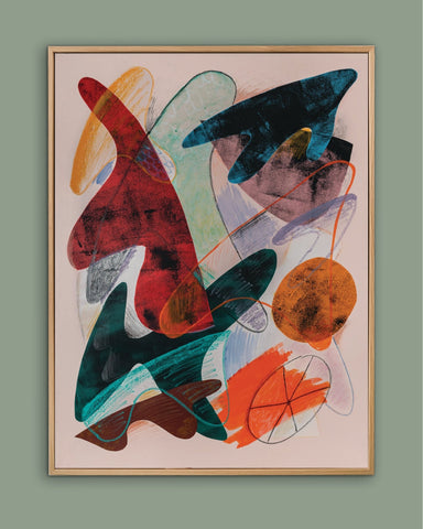 Festival of Colors no. 6 - Original Abstract Painting on Canvas - Jan Skacelik Art